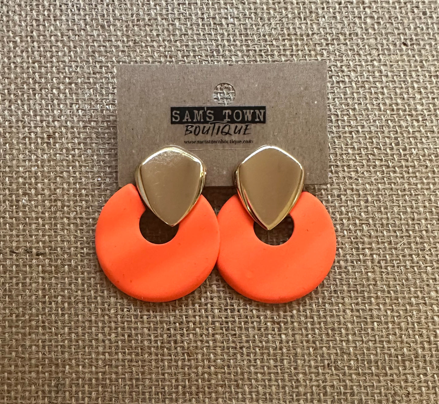 Gold & Orange Earrings