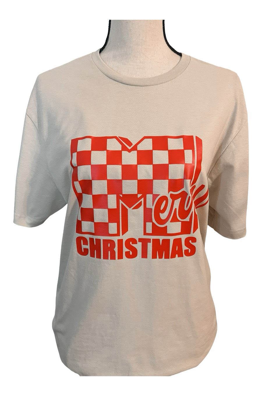 Checkered Merry Christmas T-Shirt