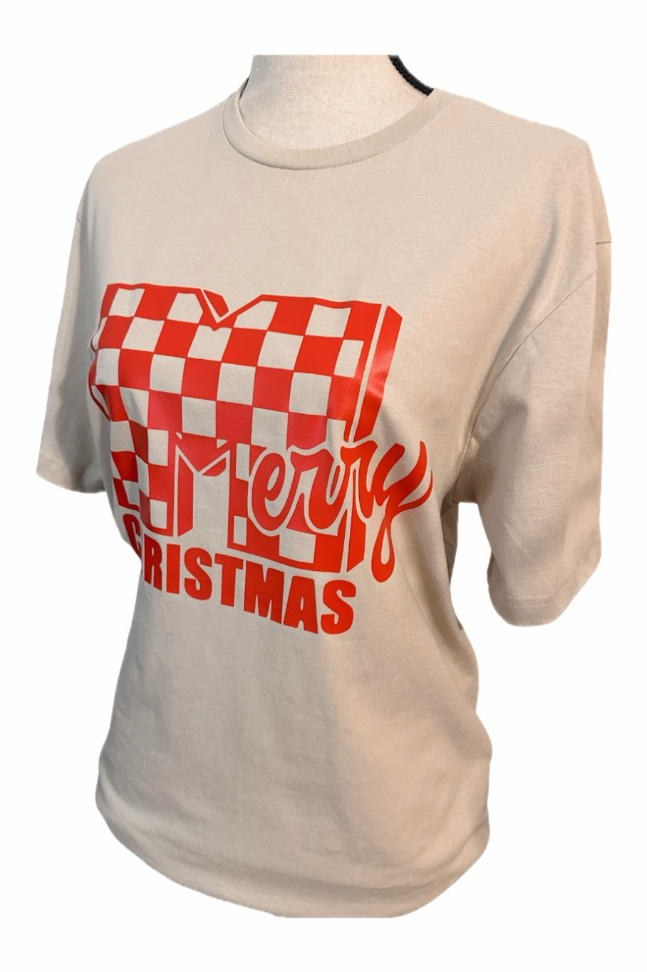 Checkered Merry Christmas T-Shirt