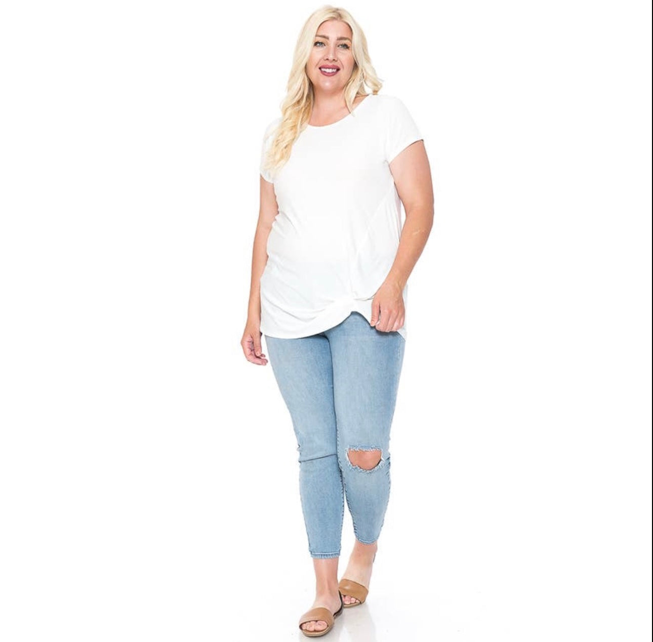 Plus Size Front Knot Top