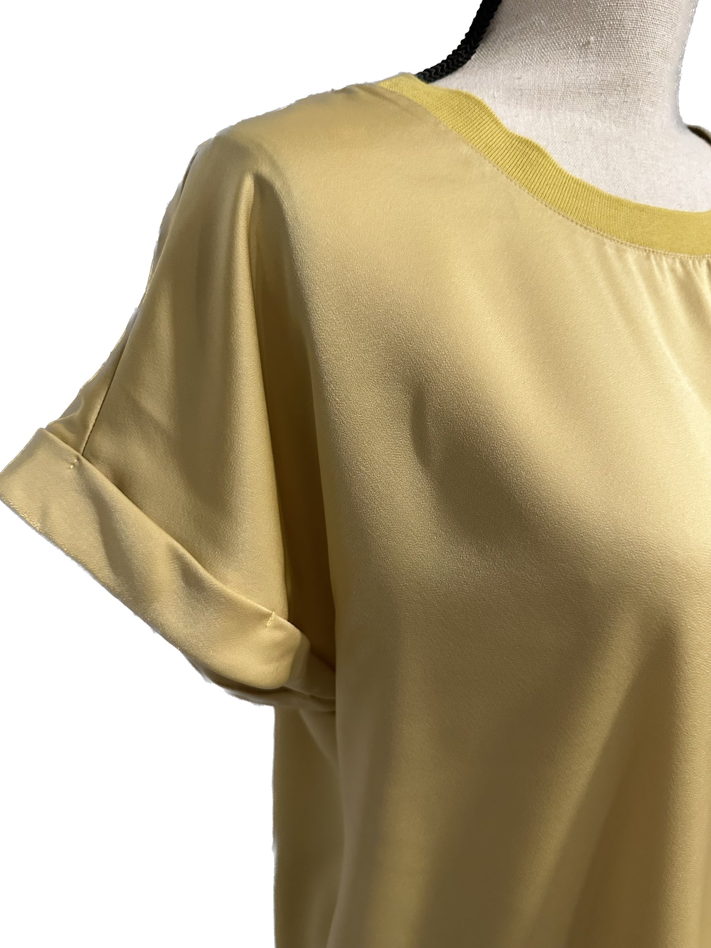 Dull Satin Dolman Sleeve Top