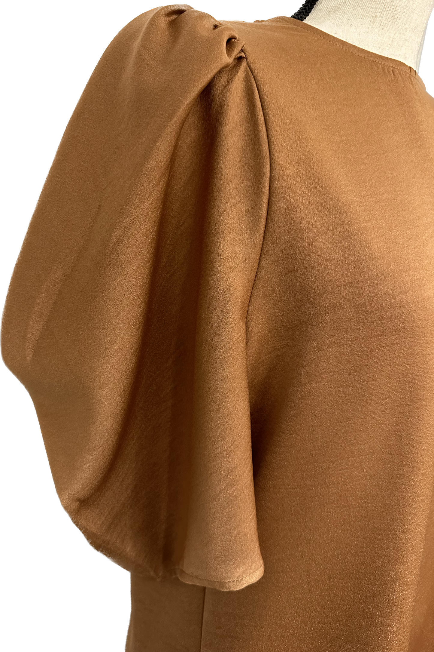 Copper Puff Sleeve Blouse