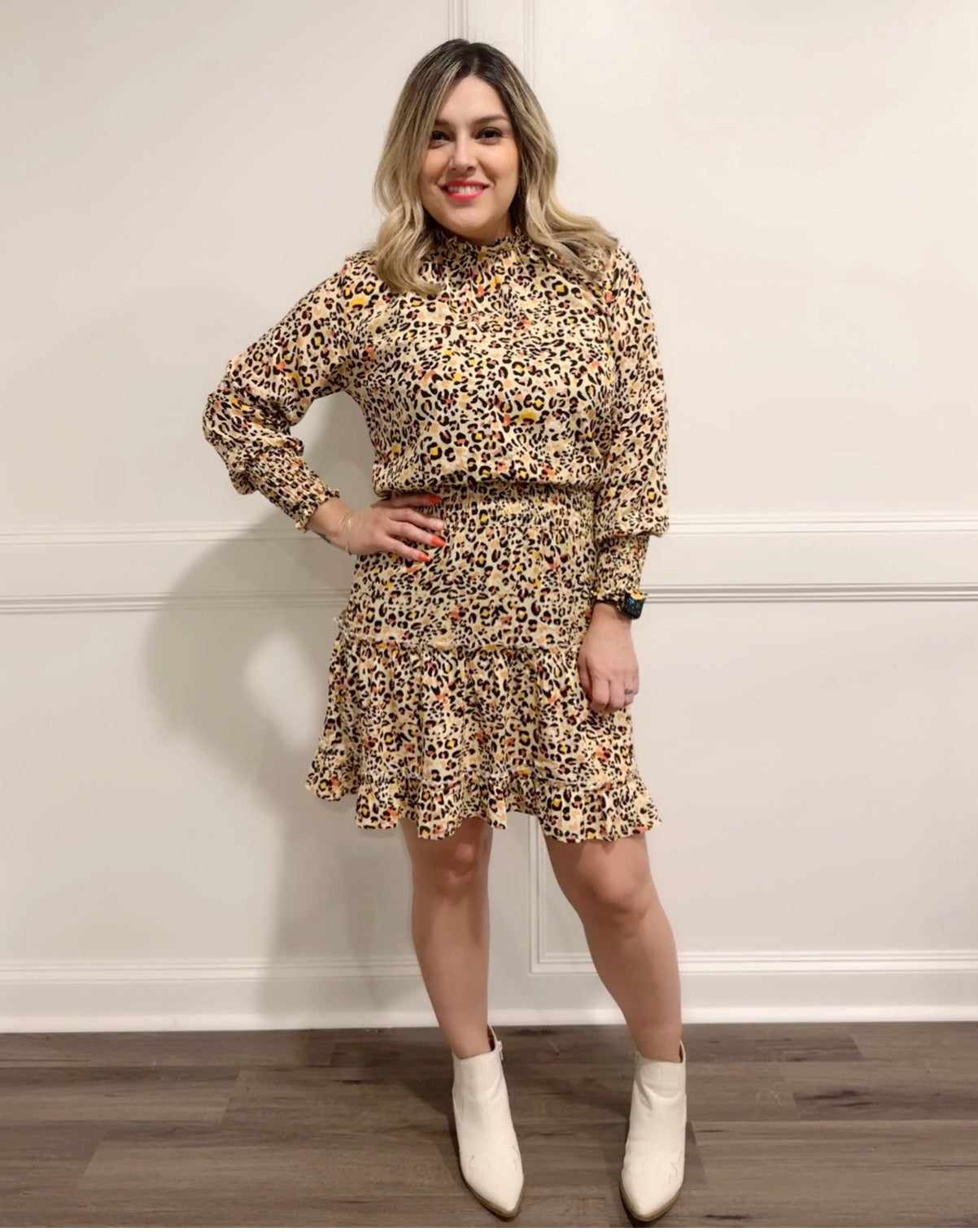 Cheetah Print Mini Dress