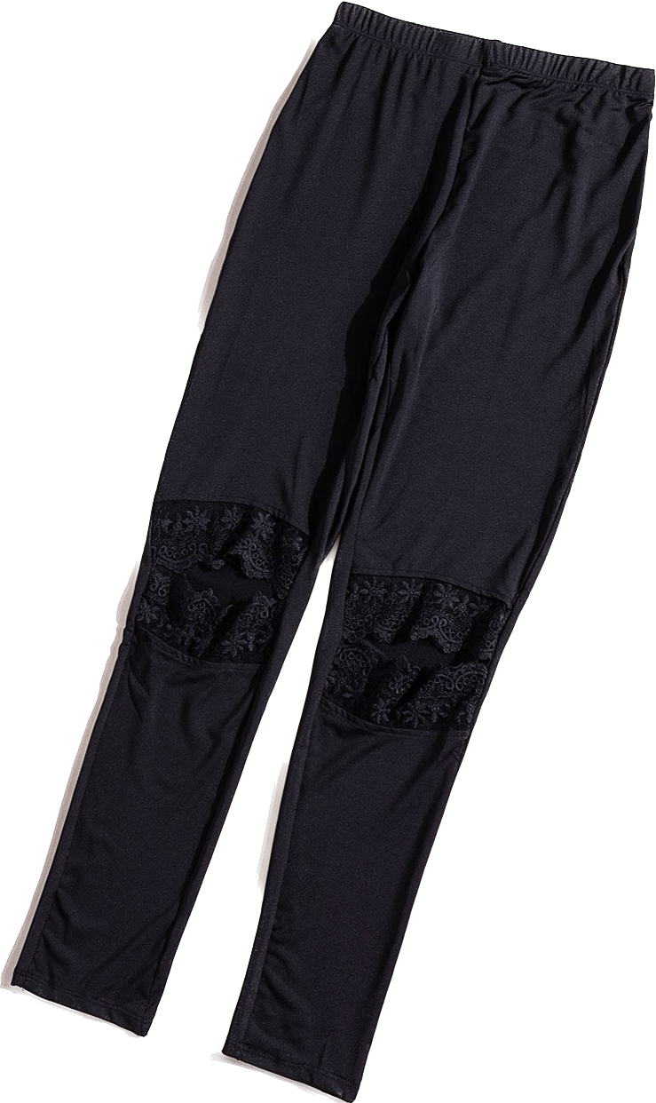 Cut Knee Lace Leggings