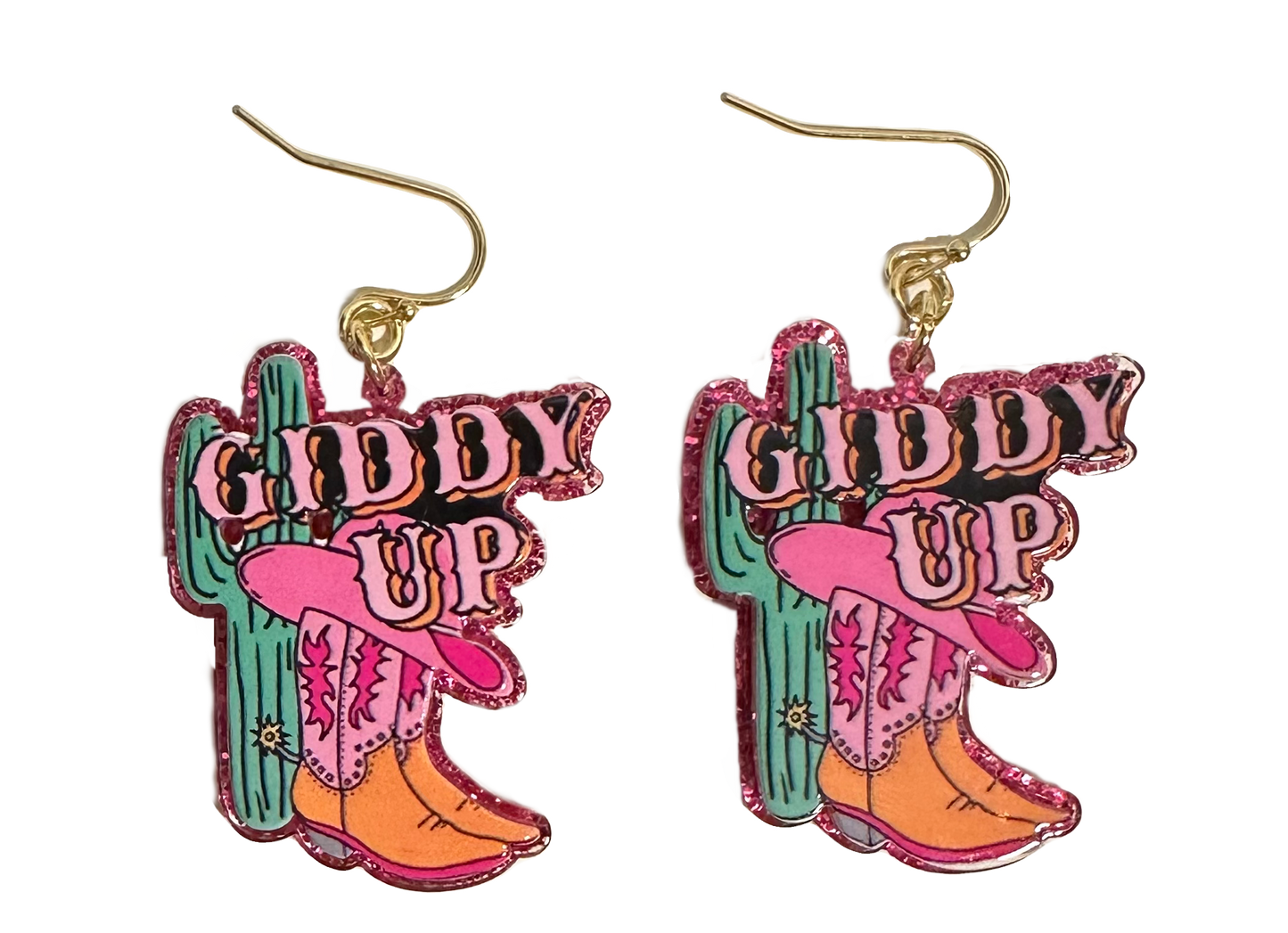 Pink Giddy Up Earrings