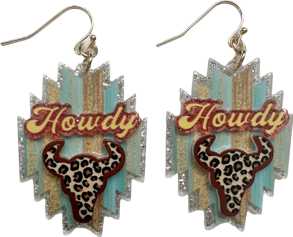 Howdy Longhorn Earrings