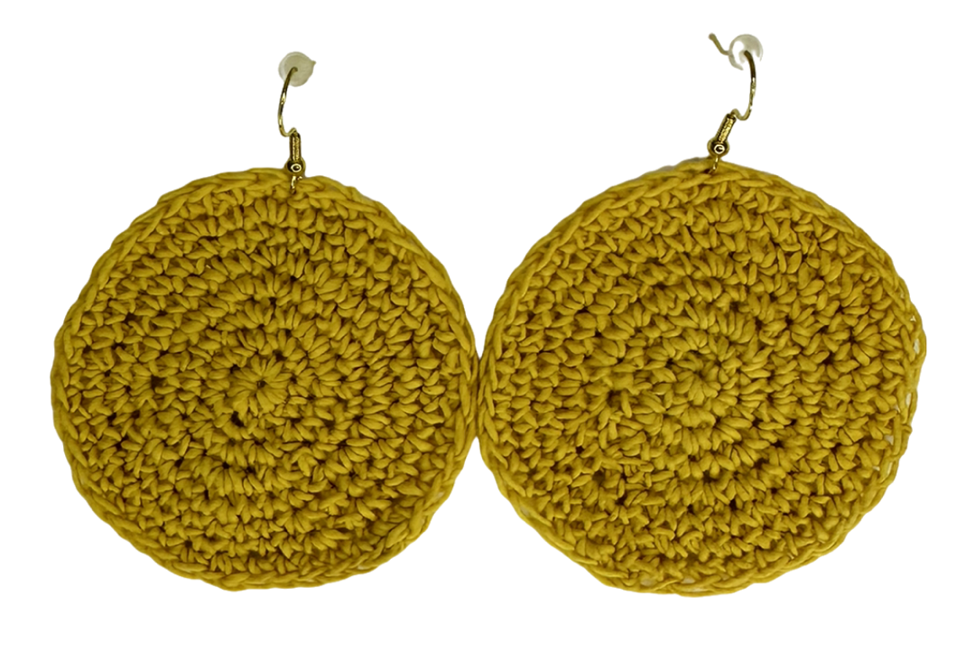 Doily Thread Crochet Earrings