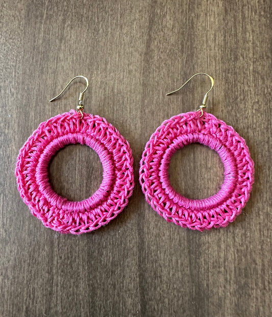 Donut Thread Crochet Earrings