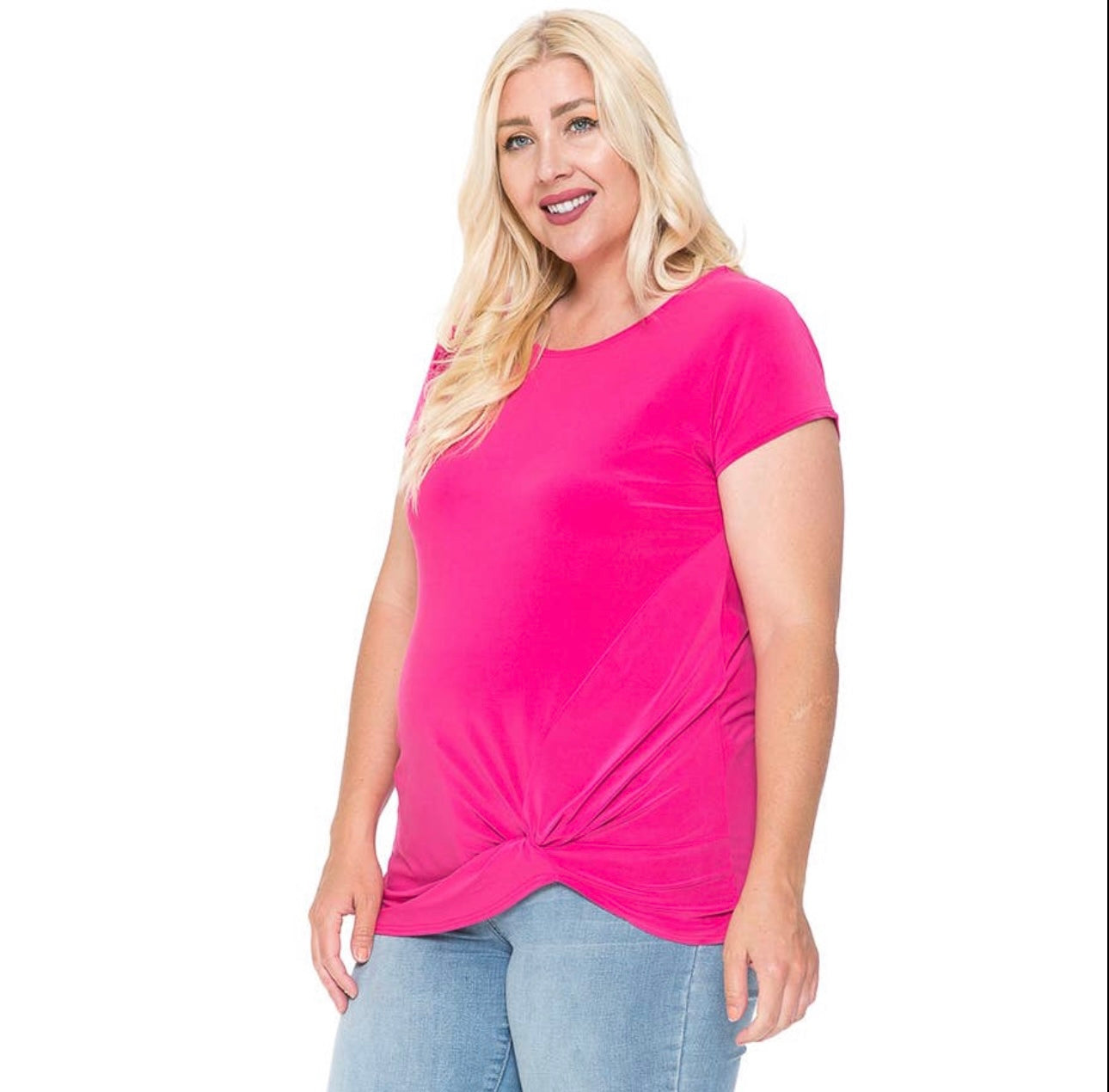 Plus Size Front Knot Top