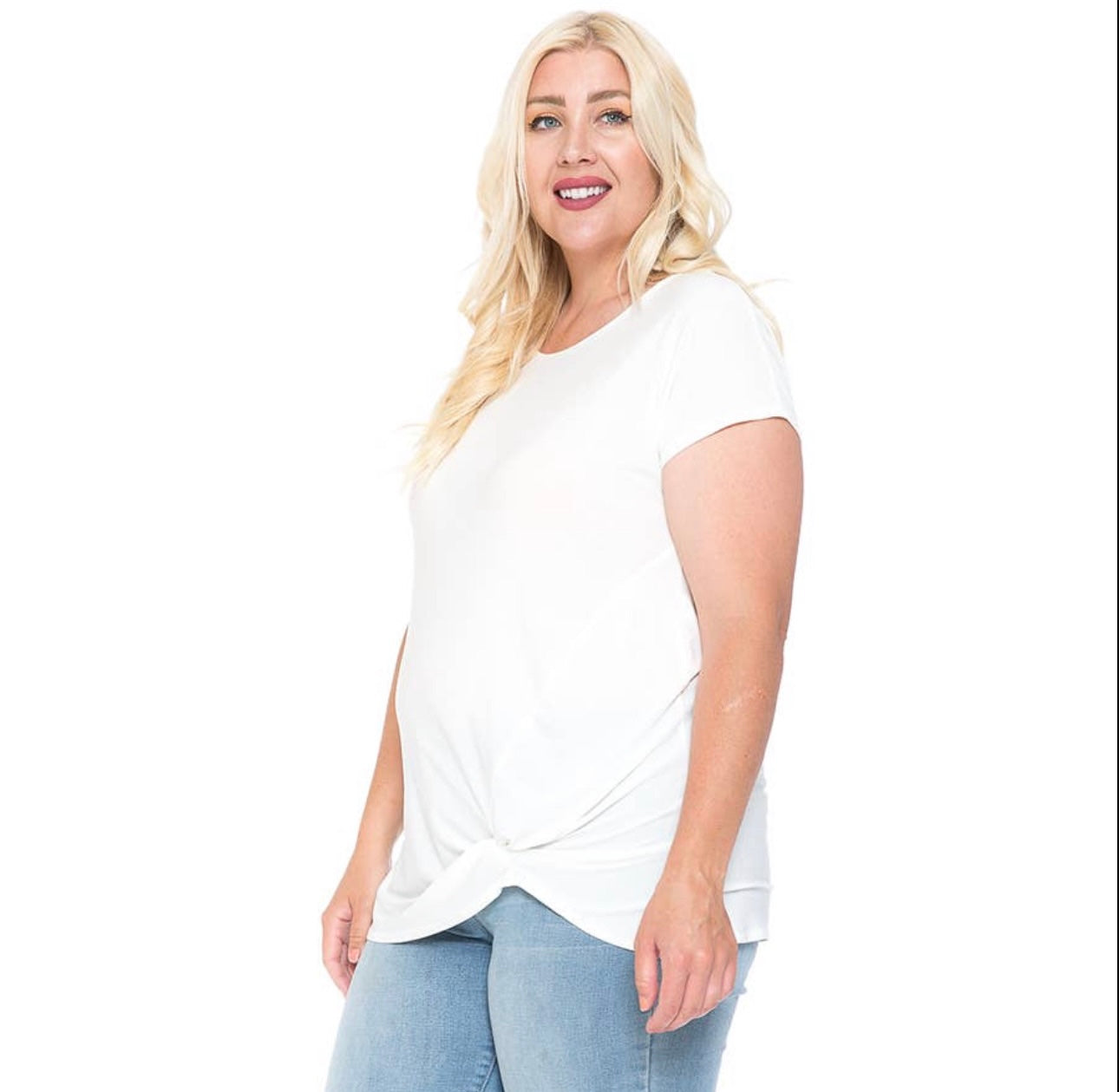 Plus Size Front Knot Top